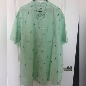 Mens casual button down short sleeve shirt